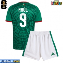 Mexiko Raul Jimenez #9 Heimtrikotsatz Kinder EM 2024 Kurzarm (+ Kurze Hosen)